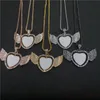 Sublimation Blank Heart Photo Necklaces Pendants Hot Transfer 인쇄 보석 소모품 공장 ​​가격두면 인쇄 할 수 있습니다.