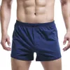 Underbyxor mäns andas hem shorts lounge underkläder man mitt midja boxare casual hemkläder sommar lös pyjama byxor jogga underpant