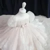 Abiti da ragazza Tutu di pizzo Ragazza Vestiti da battesimo per bambini Abito per matrimonio Abito da battesimo Infantile 1 anno Festa di compleanno Abiti da festa