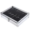 Watch Boxes & Cases Wrist Display Holder Box Aluminium Container 12 Grid Jewelry Storage Organizer Case Quality1276Q2439