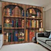 European Style 3D Vorhang Fenster Bücherregal Blackout Vorhänge für Wohnzimmer Schlafzimmer dunkler DRAPES Jalousien für Windows