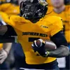 Sj98 Custom Southern Mississippi Trikot 15 Jack Abraham 33 Kevin Perkins Fußballtrikots NCAA College Herren Damen Jugend 16 Quez Watkins alle