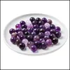 Stone Loose Beads Jewelry Natural 15Mm Amethyst Ball Bead Palm Quartz Mineral Crystal Tumbled Gemstones Hand Piece Home Decoration Accessori