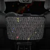 Organizador de carros Bling Crystal Saco traseiro de lixo pendurado Bolsa de lixo Mulheres de shinestone AcessoriescarCar