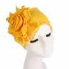 Cappelli da festa Donna Nuovo stile Bel fiore Turbante Panno elastico Testa Cap Fiori laterali Bandane da donna Accessori per capelli