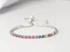 Bracelets de Tennis en pierre précieuse King, scintillants, multicolores, ronds, zircone cubique, pour femmes, chaîne à main, bijoux DZH045