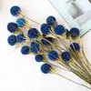 Decoratieve bloemen kransen kunstmatige gedroogde bloemenboeket bulk blauw gekapapte billy billy ball arrangement voor huistafel bruiloft decorde