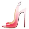 Мода - Новая модная обувь Женщины Sandals Peep Noes Patchwork Высокие каблуки Сандалии STILETTO CALES FEMININO MELISSA Женская обувь Вечеринка Сандалия