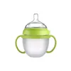 Mamadeira Baby Bottle Green 250 مل (8 أوقية) الوردي 150 مل (5 أوقية) زجاجة حليب الأطفال مع زجاجة مقبض 220512