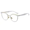 Okulary przeciwsłoneczne klasyczne vintage niebieskie okulary do czytania dla mężczyzn i kobiet okrągła ramka z ferrules projektant unisex codziennie Eyewa3901333