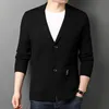 Herrdräktjacka Spring / Autumn Men's Casual Loose Knit Solid Color Coats High Quality Business Blazer Plus Size 3XL 220514