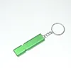 Outdoor Survival Whistle Keychains Aluminium Alloy Metal Whistles Double Pipe High Frequency Whistle Wilderness Equipment Travel Tool