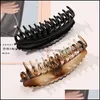 Clamps Hair Jewelry Women Large Size Lace Plastic Shark European Solid Color Ponytail Scrunchies Clips Claw L Dhj2T