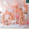 Hög densitet 3 4 5 gaffel Fake Cherry Blossom Branch Begonia Flower Tree Stam For Event Wedding Tree Decoration Artificial Decorativ199m