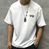 Дизайнерская мужская футболка для летних рубашек Хлопковая футболка STREET AREA y3 с короткими рукавами и буквенным принтом Повседневная спортивная свободная одежда с круглым вырезом