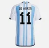2022 2023 3 نجوم الأرجنتين لكرة القدم قمصان 22 23 Messis Dybala di Maria Martinez de Paul Maradona Fernandez Kids Kit Men Women Football Shirt Player نسخة