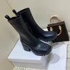 Дизайнер Betty Boots PVC Rubber Boot Черный водонепроницаем