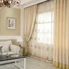 Cortinas cortinas de pano 100% algodão Janela francesa moderna estilo europeu quarto quarto blecaute cortinas altas shading amarelo drapecurtai