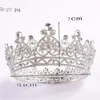 Luksusowe złote kryształy korony ślubne Silver Princess Prom Party Queen Bridal Tiara Quinceanera Korony Akcesoria do włosów W220324