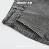 Инфляция черные мыть джинсы мужчины прямые джинсовые брюки мода улица носить всплеск чернил ретро хип-хоп 3578S21 220328