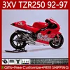 바디 키트 Yamaha TZR250-R TZR250RR YPVS Glossy Red 3xv Tzr250R 92-97 117no.116 TZR 250 TZR250 R RS 1993 1994 1995 1996 1997 TZR-250 92 93 94 95 96 97 OEM 페어링