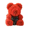 Dekorativa blommor kransar gåva till mamma lyx rose björn hjärta teddy artificial pe bröllop födelsedag valentiner mor dag gåvor womendecor