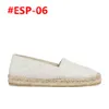 2024 Kadınlar Sıradan Ayakkabı Vintage Platform Espadrilles Kız Buzağı Bej Web Moda Klasik Çiçek Düz Alt Ayakkabı Boyutu 36-42 Kutu #ESP-08