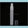 Vaporisateur en plastique givré de voyage par bouteilles atomiseurs parfums contenants cosmétiques à brume fine 5 ml 10 ml style stylo SN223 Drop Delivery 2021 Packi