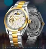 SKMEI 9237 automatic skeleton oem stainls steel strap wrist watch brand watch men luxury