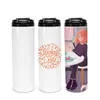 US Warehouse 20oz Sublimation Blank Sippy Tumbler Stainless Steel Straight Water Bottle With 2 in 1 Lid DIY Portable Outdoor Coffee Mugs B6