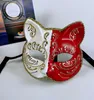 Fox Cat Mask Halloween Christmas Costum Animal Cosplay Kabuki Half Face Masks Masquerade Anime Mission Decoration Party