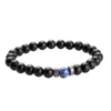 Bracelet de perles en pierre de lune naturelle pour hommes, Bracelet de bouddha tibétain, chakra, diffuseur de pierre de lave, bijoux cadeau GC1053