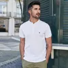 Kuegou Clothing Mens Polo Shirts 남성용 짧은 소매 패션 자수 여름 고품질 슬림 상단 플러스 크기 3383 D220615