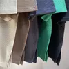 القمصان للرجال 2022 من القطن راجلان وافل تي شيرت الهيب هوب استرخاء ملاءمة الصيف الشارع الشارع خمسة ألوان