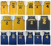 Mens NCAA Michigan Wolverines College Basketball Jerseys Vintage 4 Chris Webber 5 Jalen Rose 25 Juwan Howard 2 Jodan Poole Jersey Blue Yello