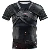 Cloocl Men T-shirt Viking Tattoo Armor 3D Wzór drukowany Koszula unisex krótkie rękaw HARAJUU Casual Streetwear Tops 220504