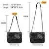 Two-tone fashion woman crossbody Shoulder Bags Chain Leather Fold Single Large Capacity Messenger Bag Oil Wax Plain Stray Postman handbag