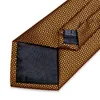 Cravates d'arc d'or Plaid Soie pour hommes Luxe Jaune Cravate Set Pocket Square Boutons de manchette Accessoires de mariage Broche en métal avec chaîne Fier22