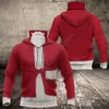 Erkek Hoodies Sweatshirts Noel Baba 3d Baskılı Moda Sweatshirt Kadın Erkekler Gündelik Kazak Hoodie Maskesi Sıcak Cosplay Kostümleri 05