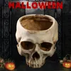 Hars Crafts Crafts Human Tooth Teaching Skeleton Model Halloween Home Office Flower Planter Skull Pot Decoratie 220614
