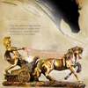 Decorative Objects & Figurines Ancient Roman Spartan Chariot Statue Model Decoration Vintage Home Decor Resin Collection Crafts Bar Desk Fig