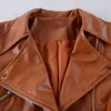 ウィンタージャケットレザー女性ジャケットファッションコートショートジャケットオートバイスタイルはあなたをクールで魅力的な完璧なギフトl220801にします