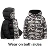Boy Winter Jackets Cotton Baby Girl Jacket Thicken Parka For Girl Camouflage Portable On Both Sides Outerwear Children 'Clothing J220718