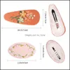Hair Accessories Baby Kids Maternity Baby Girls Embroidered Flower Hairpin Headwear Fashion Korea Dhuif