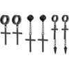 Clip-on-Schraubverschluss-Paar-Magnet-Ohrstecker-Set, Edelstahl-Clip-on-Kreuz-Ohrringe ohne Piercing für Frauen