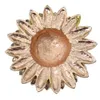 Gold Tone Sunflower Flat Back Flower Brooches for Women Rhinestone Crystal Pin Brooch for Wedding Bouquet