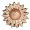 Gold Tone Sunflower Flat Back Flower Brooches for Women Rhinestone Crystal Pin Brooch for Wedding Bouquet