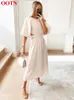 Ootn Sexy Hollow Out Dress Long Summer Mulheres Manga Putfange Alta Colo
