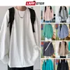 LAPPSTER Uomo Oversize Graphic Harajuku T-shirt a maniche lunghe 2022 Mens Vintage Moda coreana T-shirt Uomo Streetwear Tshirt T220808