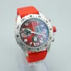 Reloj de lujo para hombre Japón Super Quartz Endurance Pro Cronógrafo 44 mm Avenger Hurricane Correa de caucho roja Caja de acero 1884 Relojes para hombre Hardex